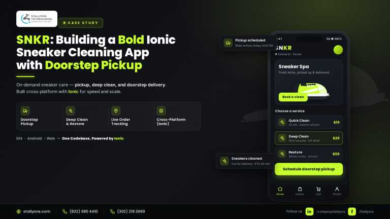 SNKR Case Study: Building a Bold Ionic Sneaker Cleaning App With Doorstep Pickup