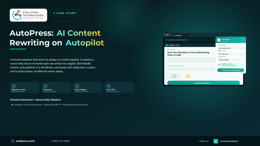 AutoPress Case Study: A Chrome Extension That Runs an AI Content Pipeline