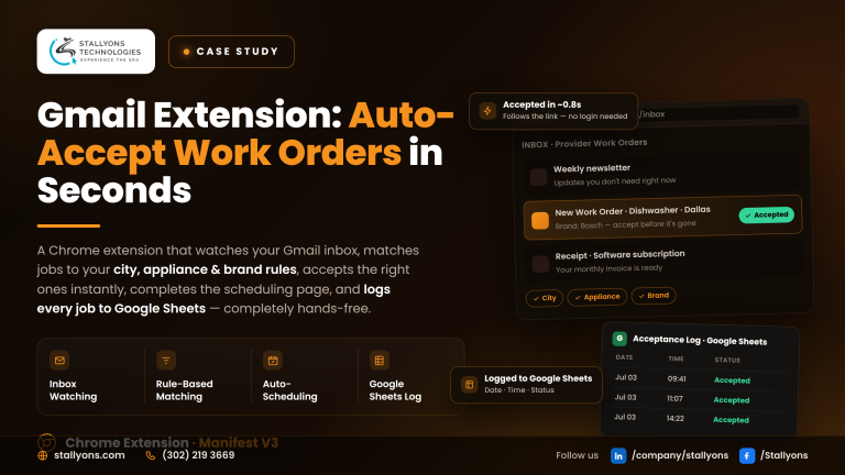 Gmail Extension Case Study: Auto-Accepting Work Orders and Booking Jobs in Seconds