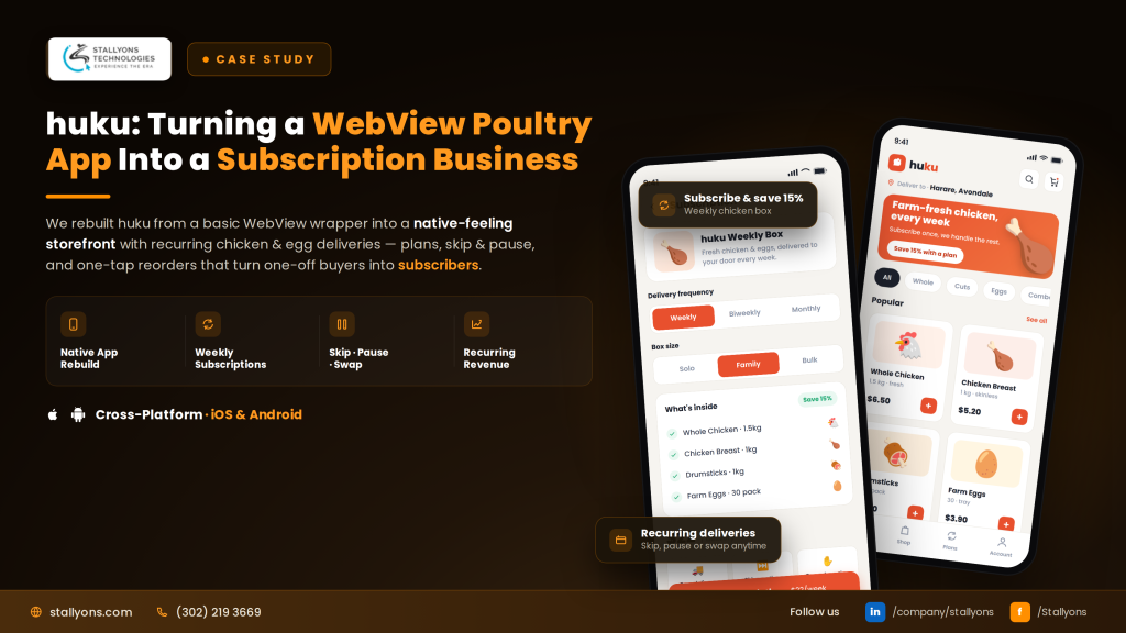 huku Case Study: Turning a WebView Poultry App Into a Subscription Business