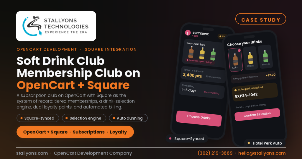 How Soft Drink Club Automated Its Membership Club on OpenCart and Square