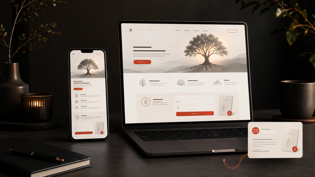 A Coaching Landing Page Built in Webflow