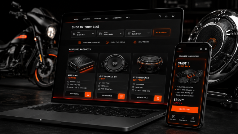 A Fitment-Driven Motorcycle Audio Store on PrestaShop