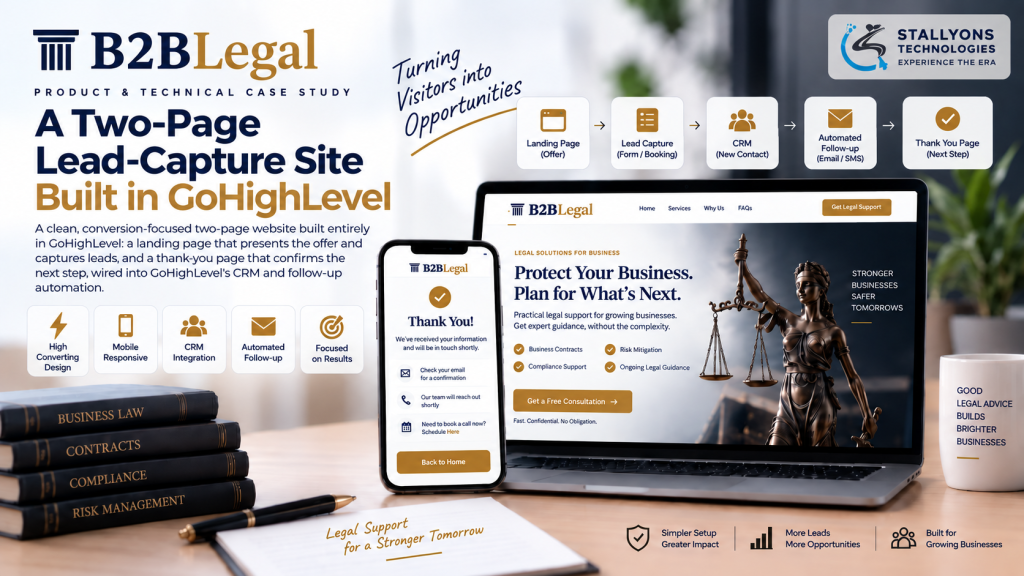 B2B Legal: A GoHighLevel Lead-Capture Site