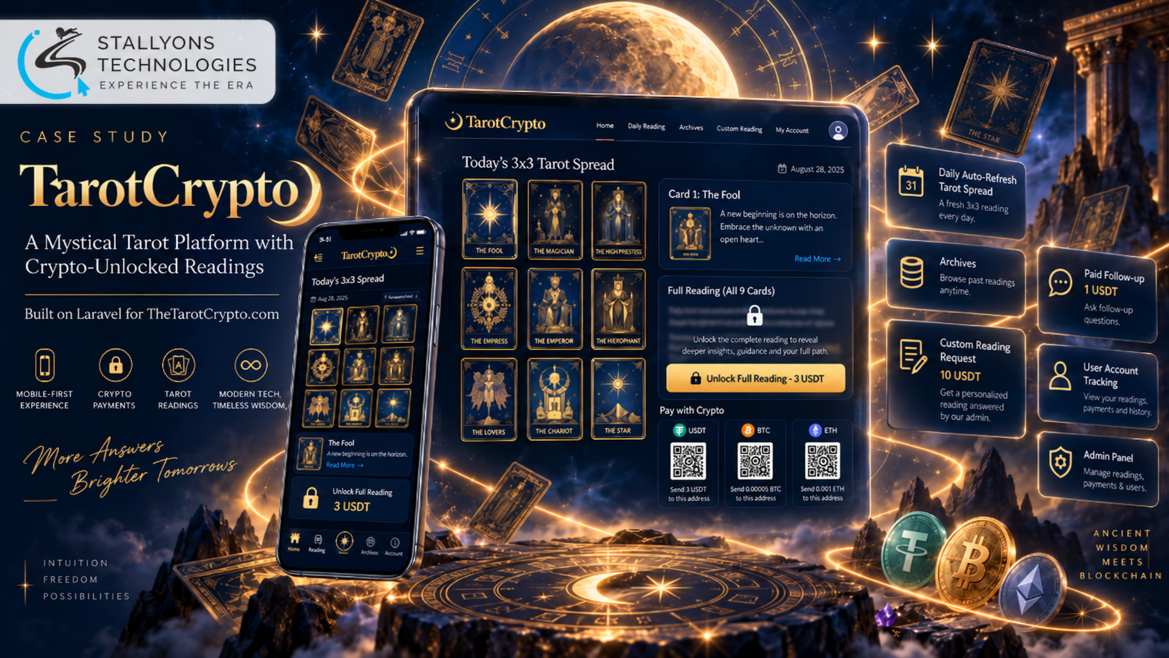 Crypto Unlocked: A Tarot Platform Built in Laravel