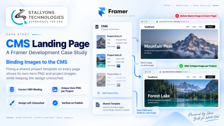 A Framer CMS with Image-Bound Project Pages