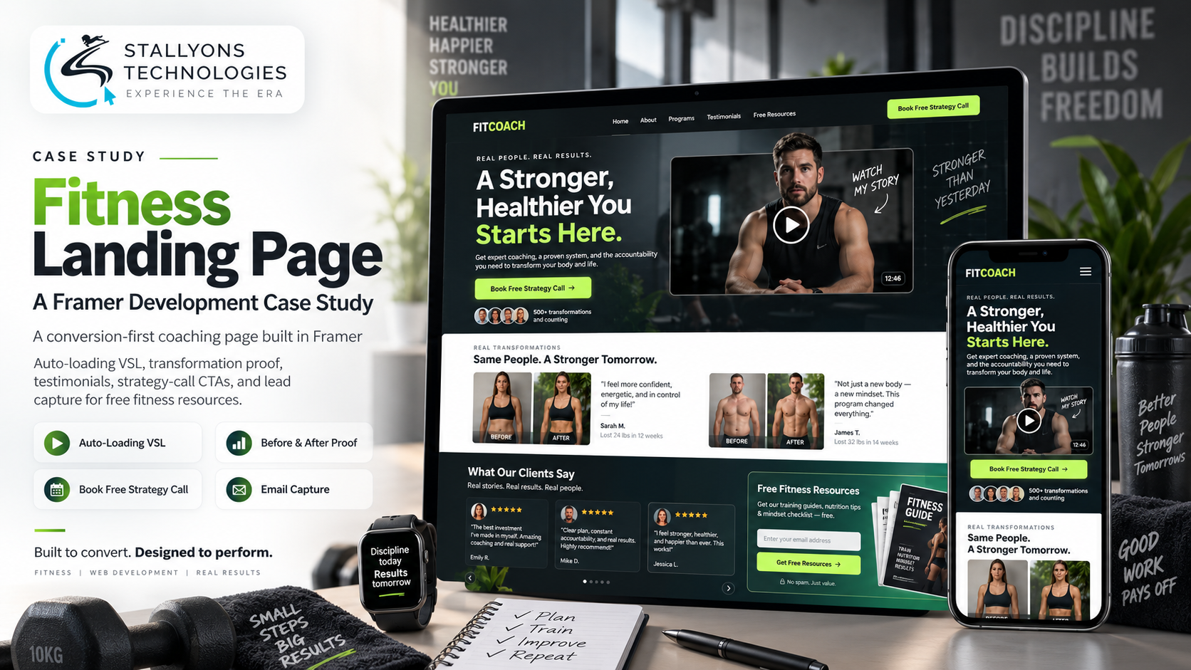 A Framer Fitness Coaching Landing Page