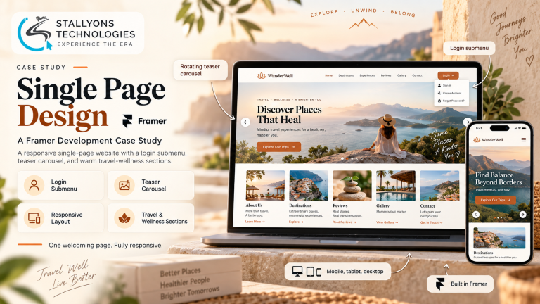 A Single-Page Website Designed in Framer