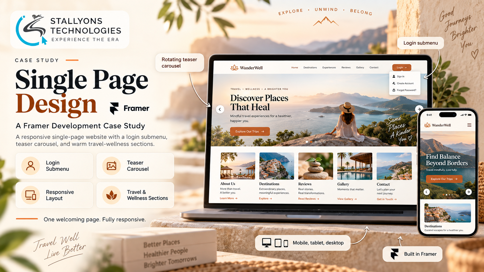 A Single-Page Website Designed in Framer