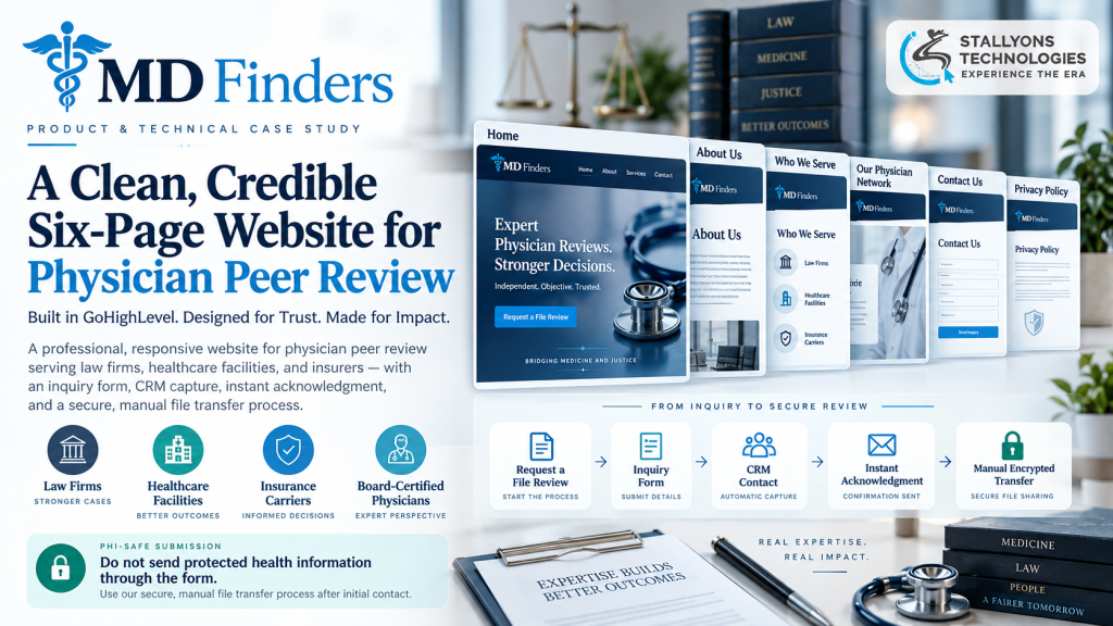 MD Finders: GoHighLevel Peer-Review Site