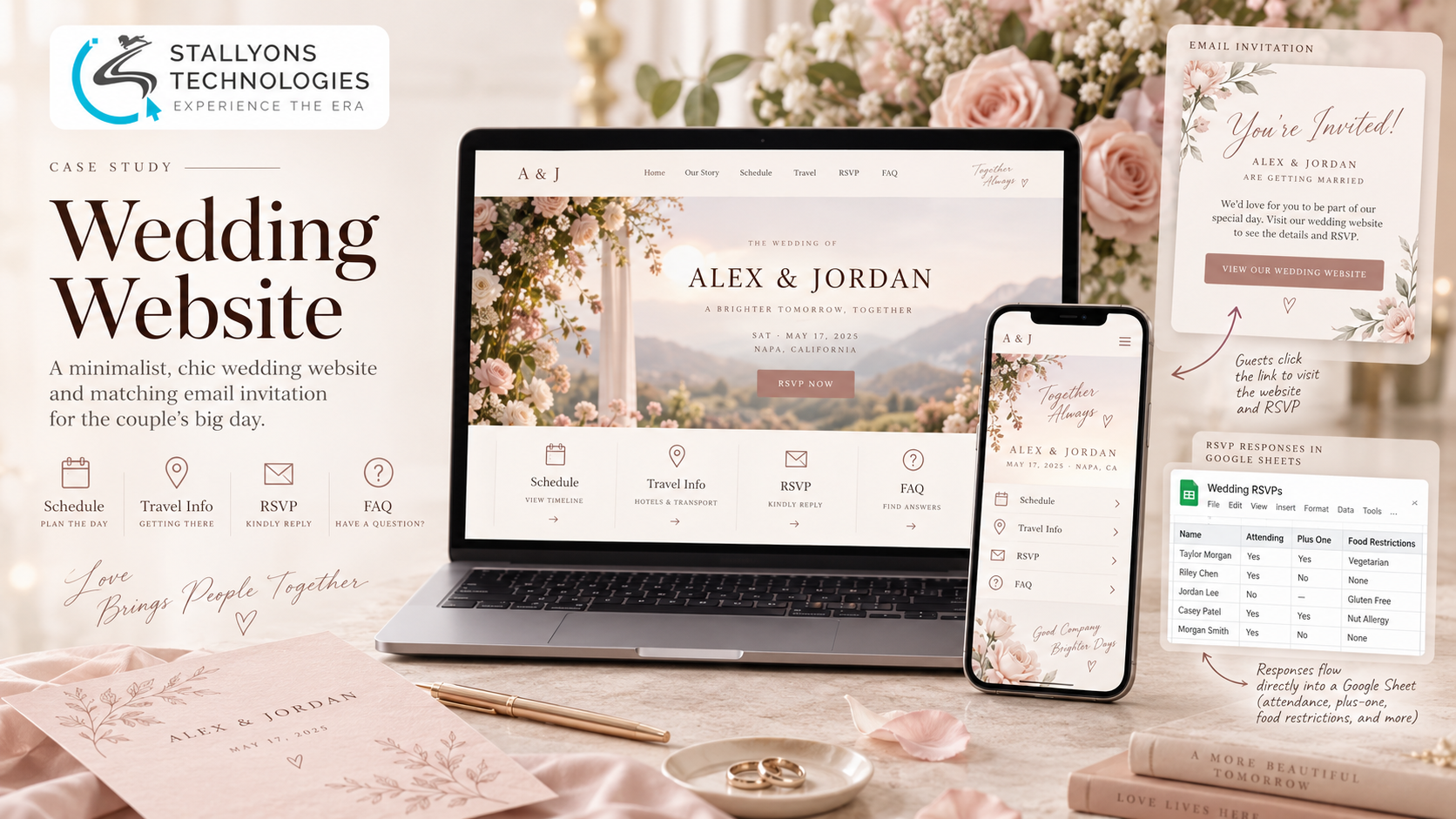 A Minimalist Wedding Website & Email Invitation on BigCommerce