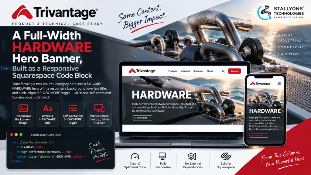 Trivantage: Squarespace Code-Block Hero