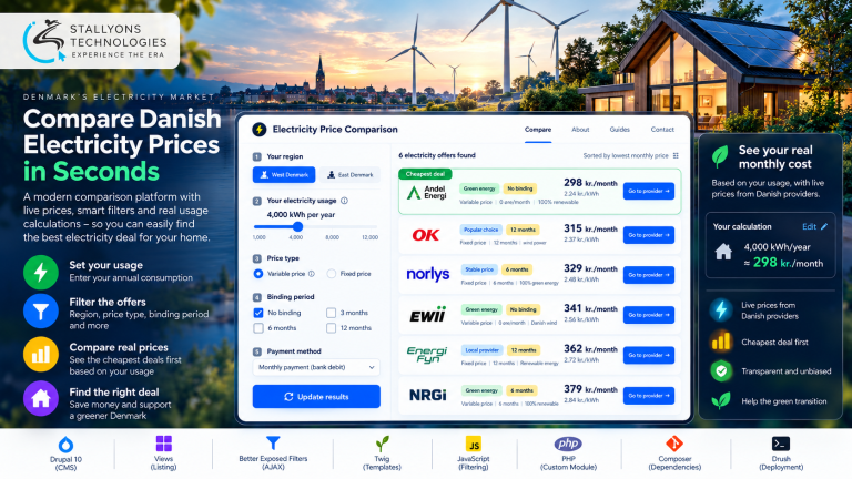 Danish Electricity Price Comparison Drupal