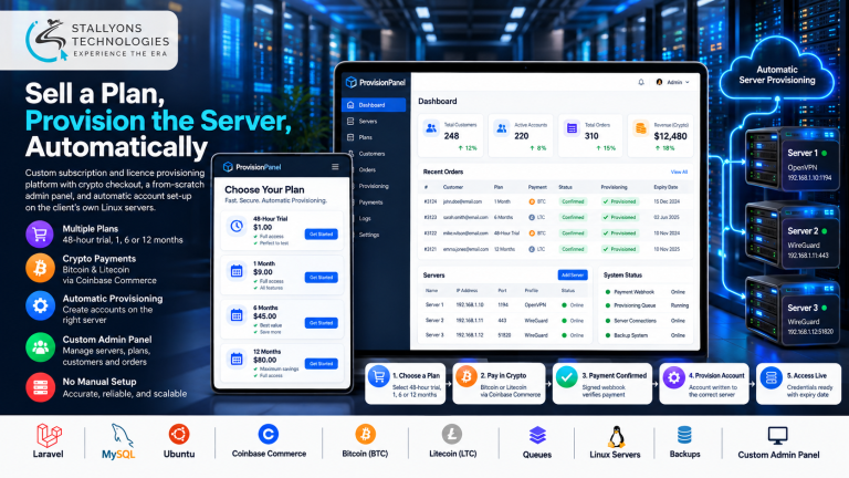ProvisionPanel: Custom Server Provisioning Platform