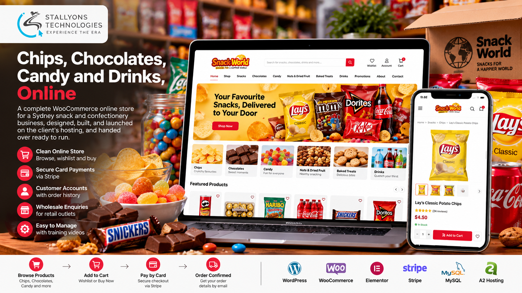 Snack World: WooCommerce Online Store Build