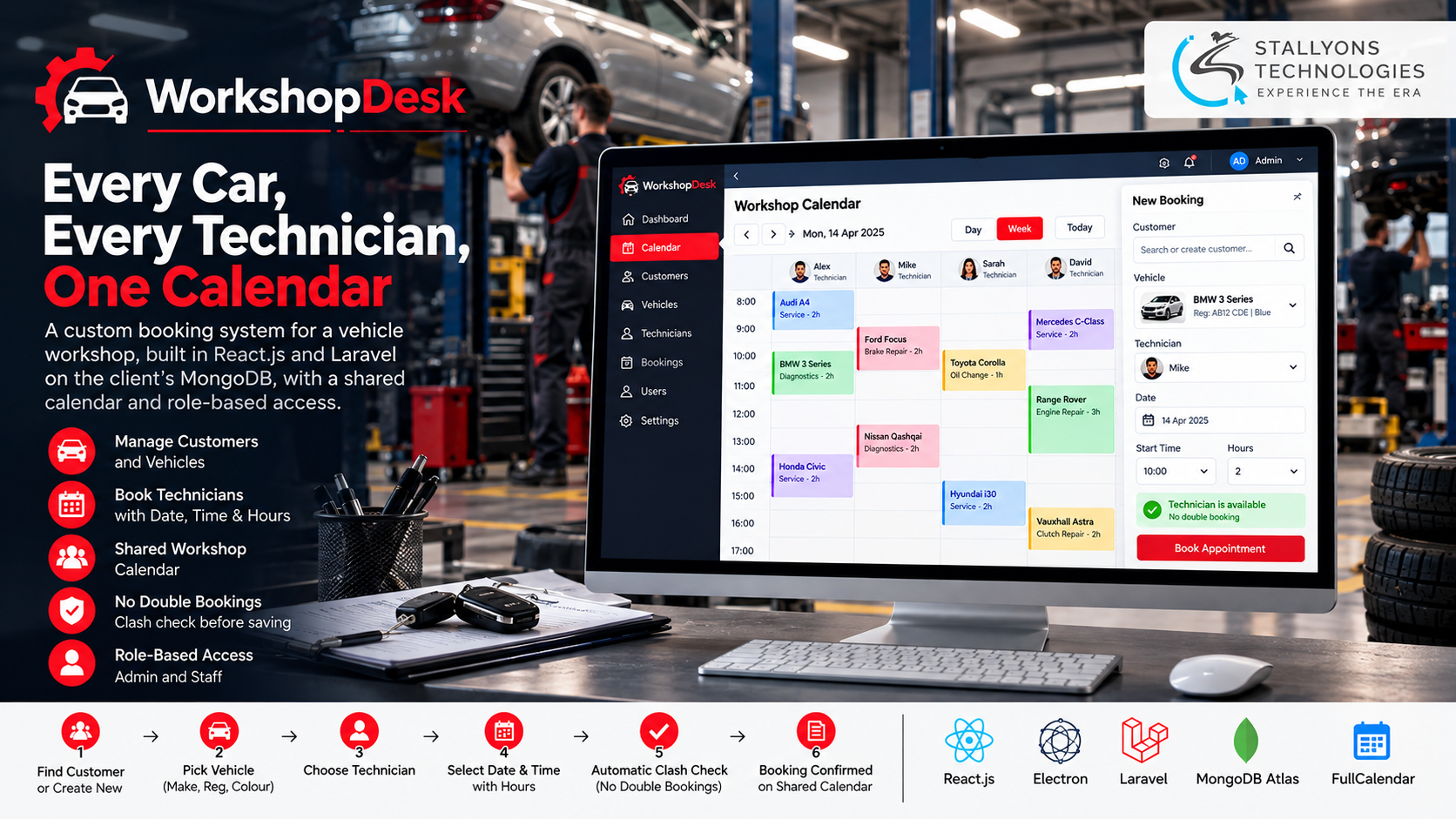 WorkshopDesk: Custom Vehicle Booking System